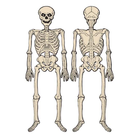 Beistle 4.25Ft Vintage Halloween Double-Sided Jointed Skeleton in Cream | 4.25 ft | Michaels®